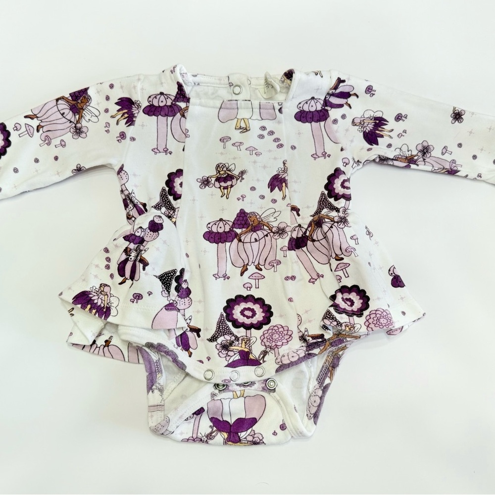 Kate Quinn Purple and White Sugar Plum Fairy 3-6 months Bodysuit dress